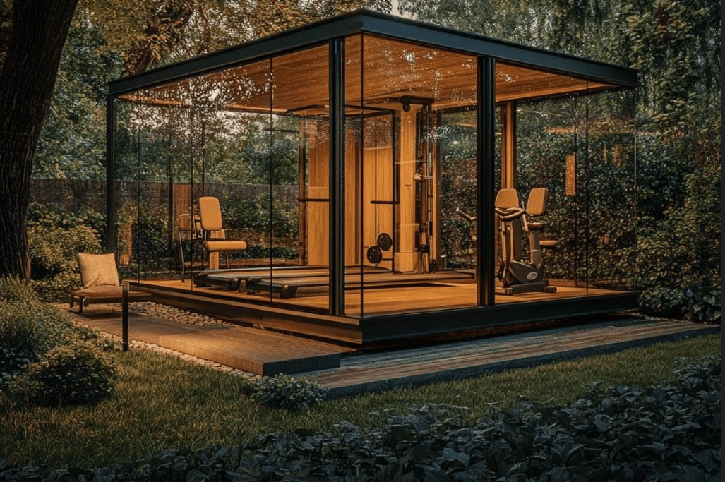 Panorama domek – fitness s výhledem do přírody